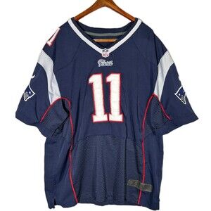 New England Patriots Jersey Sz 52 Nike #11 Edelman Fully Stitched On Field
